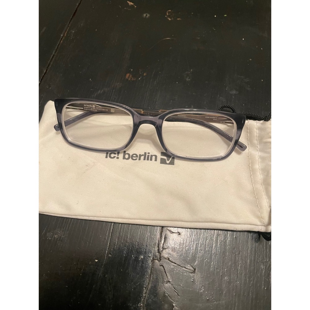 ic! berlin Miroslav K. Eyeglass Frames Smoke Grey Bronze Rectangular Germany